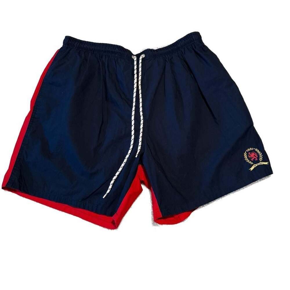 Tommy Hilfiger Men's Crest Logo Colorblock Swim Trunks Size L